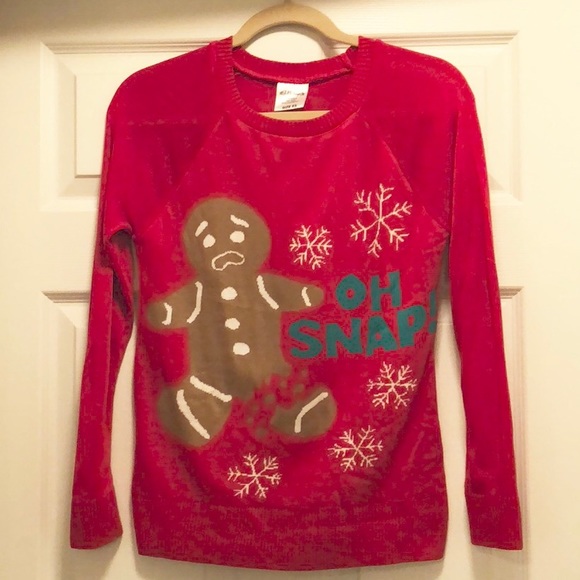 gingerbread oh snap sweater